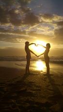 My children on the Sunshine Coast, playing with the Sun :)